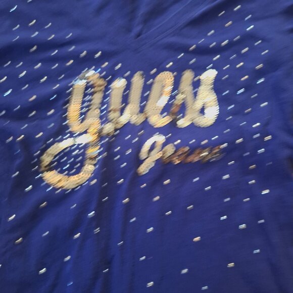 Y2K era rhinestone Guess top - Picture 2 of 3